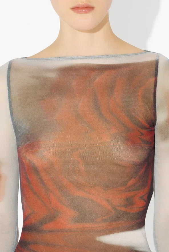 De rode Blurry Roses-top De rode Blurry Roses-top