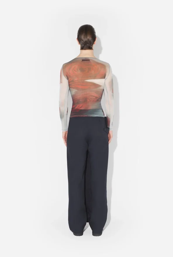 De rode Blurry Roses-top De rode Blurry Roses-top