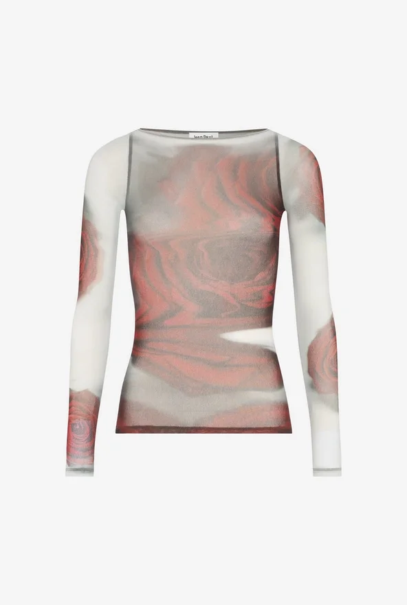 De rode Blurry Roses-top De rode Blurry Roses-top