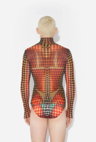 Re-Edition – de bruine mesh-top met stippen